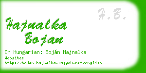hajnalka bojan business card